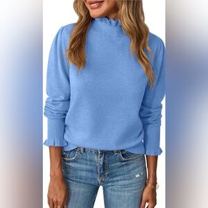 NWT Classic Light Blue Crewneck Women's Sweater